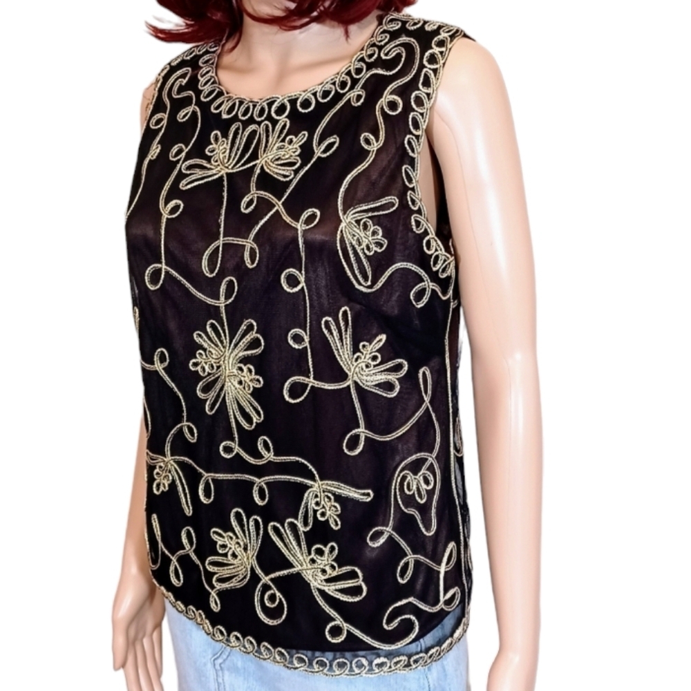 Sophie Chang Vintage Embroidered Top - Size Medium